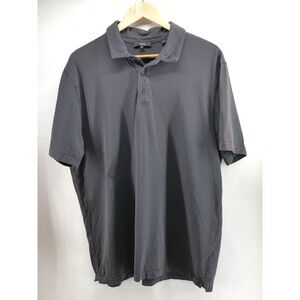 VINCE SZ XL Mens Polo Gray PIN‎ Stripped Relaxed Short Sleeve Golf Shirt